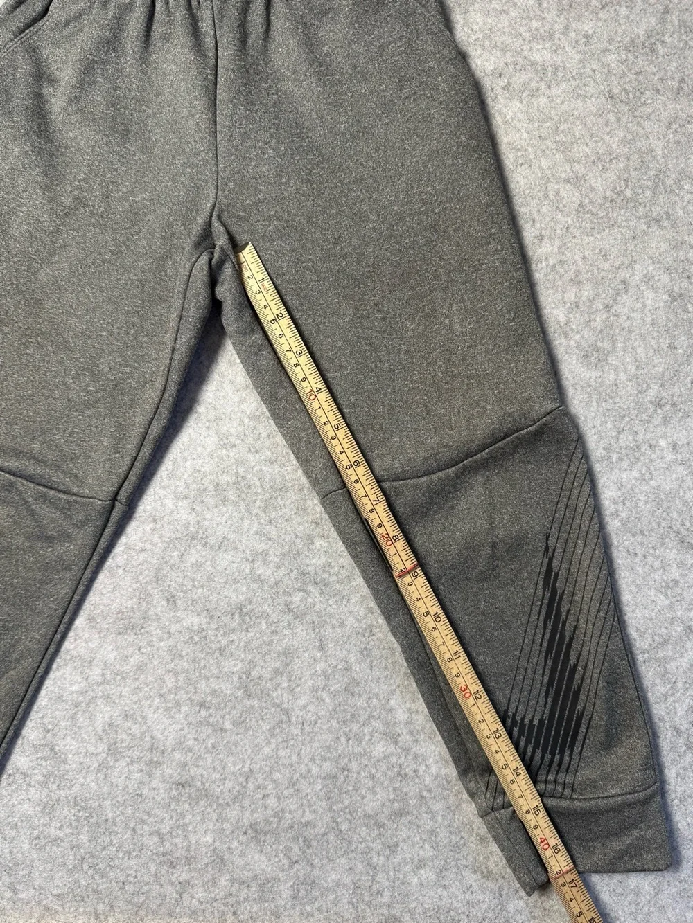 Nike Kids Gray Jogger Sweatpants with Black Side Stripe